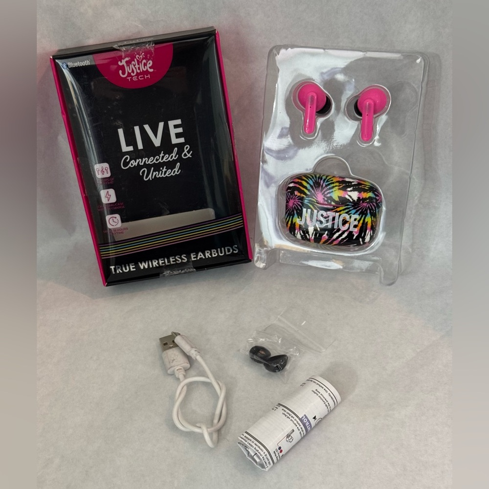 Justice True Wireless Earbuds and Case